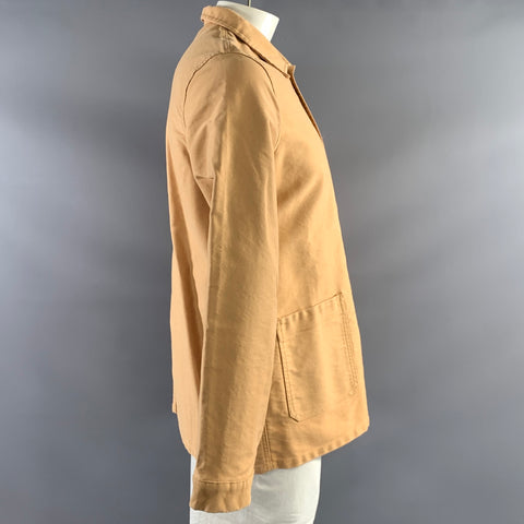 LE MONT ST.MICHEL Size 42 Khaki Tan Cotton Button Up Jacket