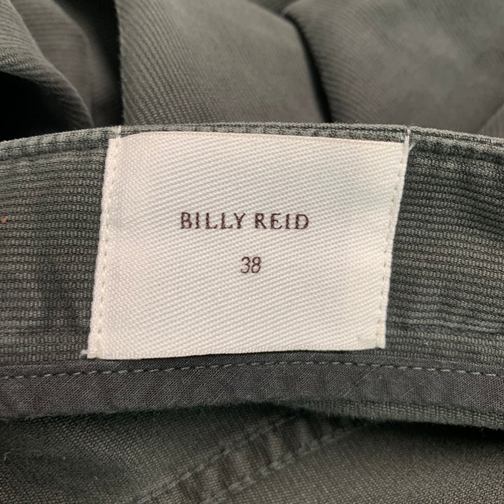 BILLY REID Size 38 -Ashland- Green Grey Cotton Jean Cut Casual Pants