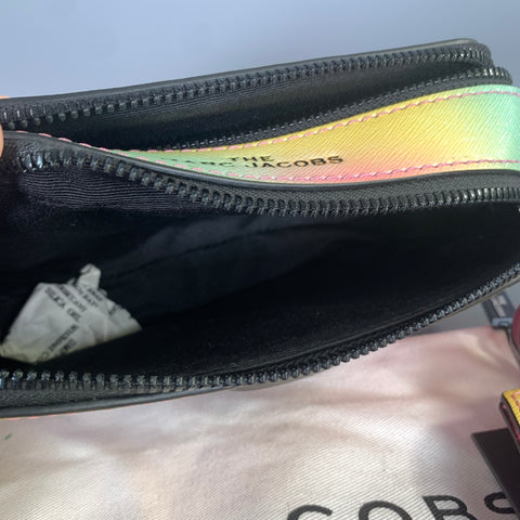 MARC JACOBS SS2020 Pink Teal Rainbow Leather Shoulder Bag