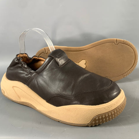 AMI FW2022 Size 10 Brown Tan Leather Slip On Loafers