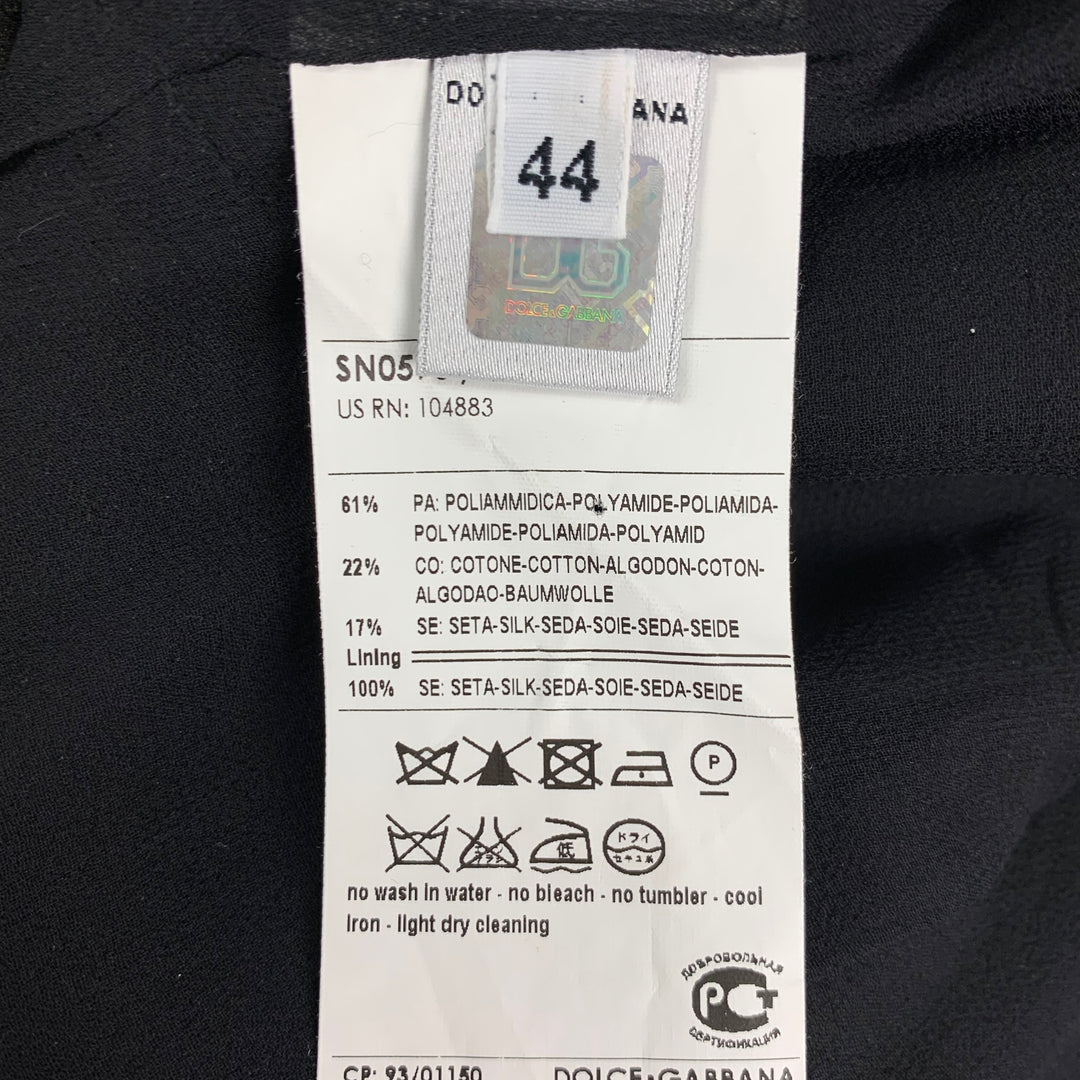 D&G by DOLCE & GABBANA Size 8 Black White Polyamide Blend Bustier Dress Top