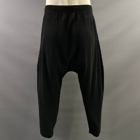 ISSEY MIYAKE Size L Black HP96-JD200 Pleated Polyester Set