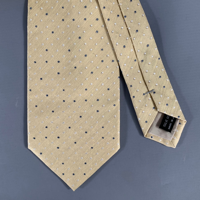 ISSEY MIYAKE Yellow Light Dots Silk Tie