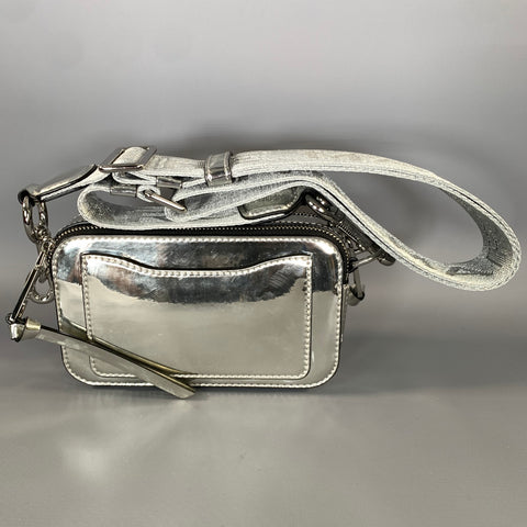 MARC JACOBS SS2016 Silver Metallic Polyurethane Shoulder Bag