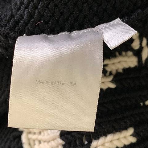 ENFANTS RICHES DEPRIMES SS2018 M Black White Knitted Cashmere Crew Neck Sweater