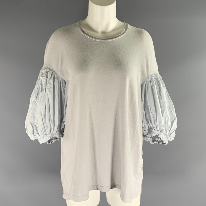 KAPITAL Size S Light Blue Cotton Ballon T Shirt Womens