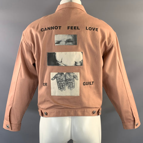 ENFANTS RICHES DEPRIMES ERD SS2018 Size M Pink Patches Cotton Trucker Jacket