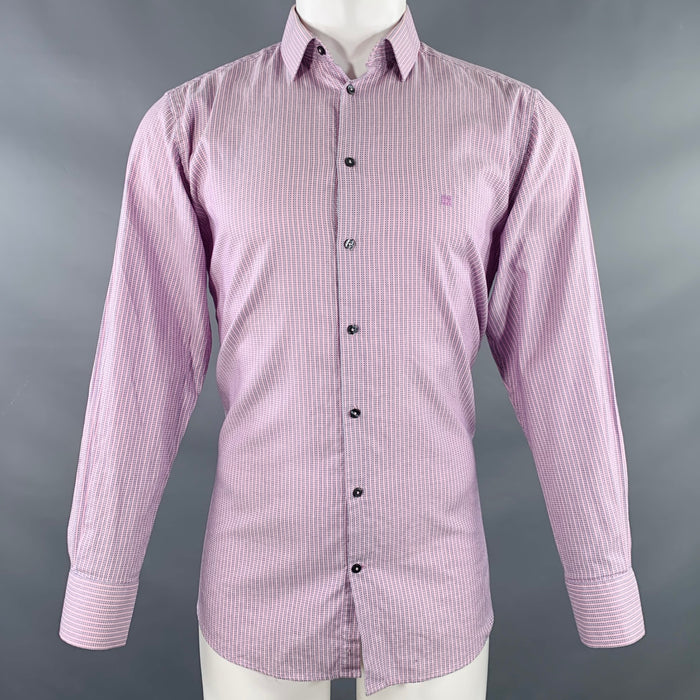 GIVENCHY Size M Pink Blue Stripe Modern Fit Long Sleeve Shirt