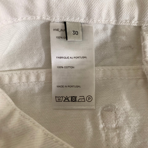 HUSBANDS Size 30 White Cotton Flared Jeans