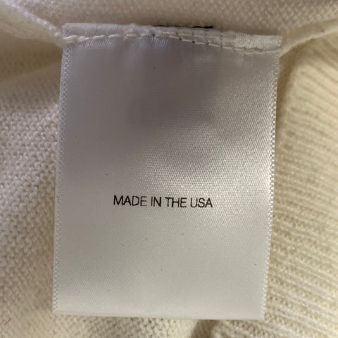 ENFANTS RICHES DEPRIMES L White Knitted Cashmere Scoop Neck Pullover