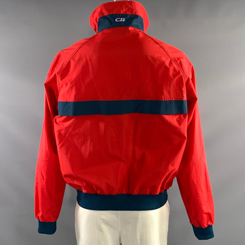 CB SPORTS Size XL Red Blue Nylon Zip Up Jacket