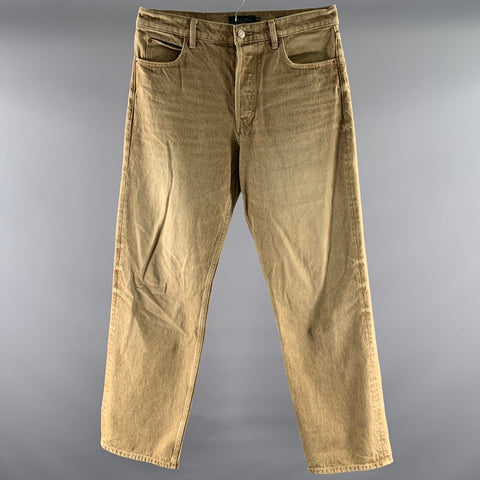 ALEX MILL Size 30 Khaki Brown Wash Cotton Button Fly Jeans