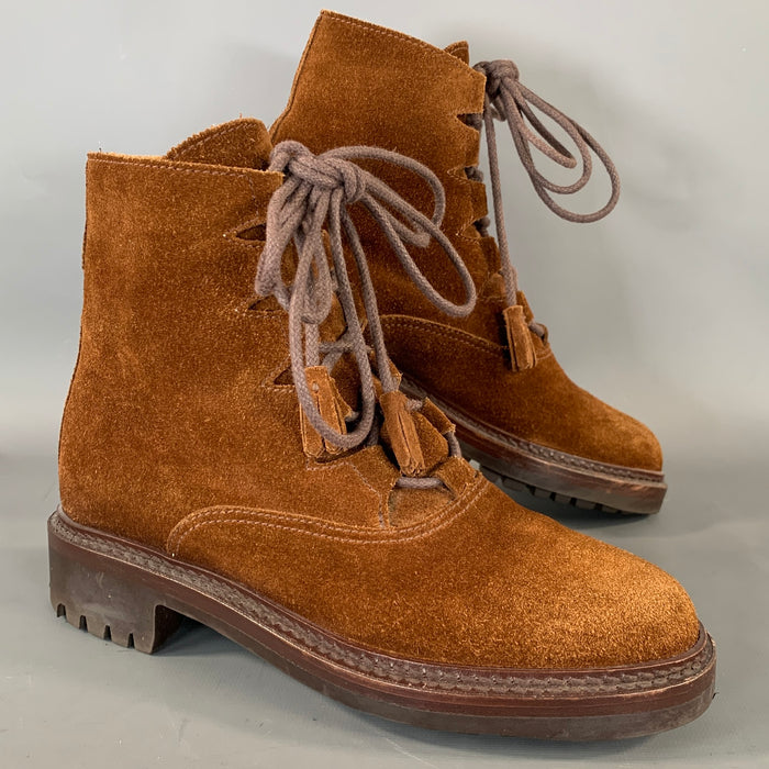 POLO COUNTRY by RALPH LAUREN Size 6.5 Brown Leather W 7001085-204 Suede Boots