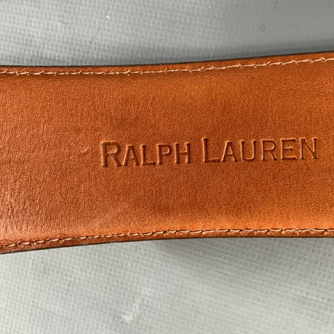 RALPH LAUREN Brown Leather Suede Belt