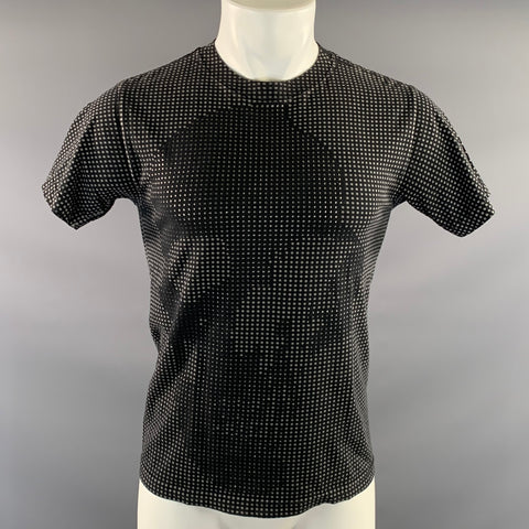 FRESHJIVE Size S Grey Skull Cotton Crew Neck T Shirt