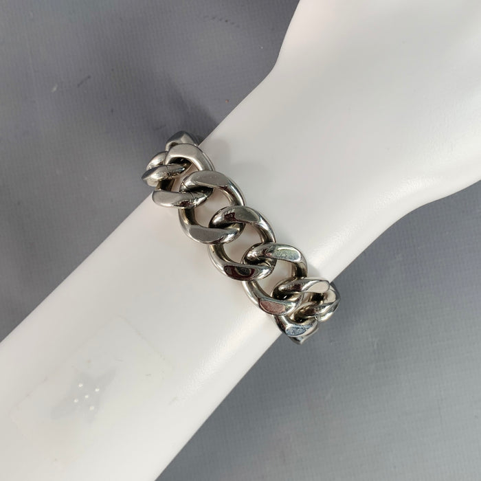 DOLCE & GABBANA Silver Tone Stainless Steel Chunky Chain Bracelet