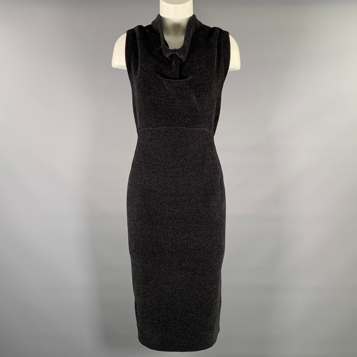 EMPORIO ARMANI Grey Wool Blend Heather Sleeveless Dress