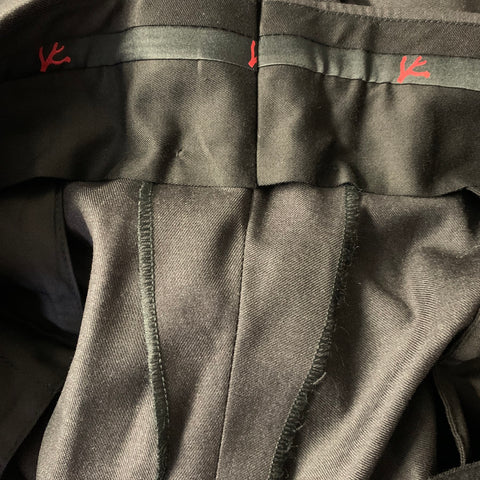 ISAIA Chest Size 48 Navy Dark Grey Wool Notch Lapel 40 37 Suit