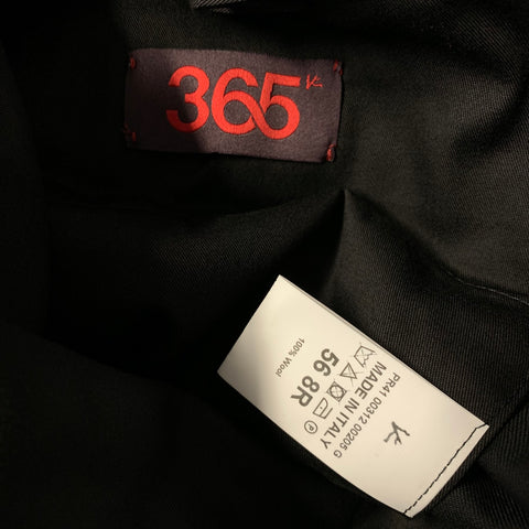 ISAIA Chest Size 46 Black Red Wool Peak Lapel 38 36 Tuxedo