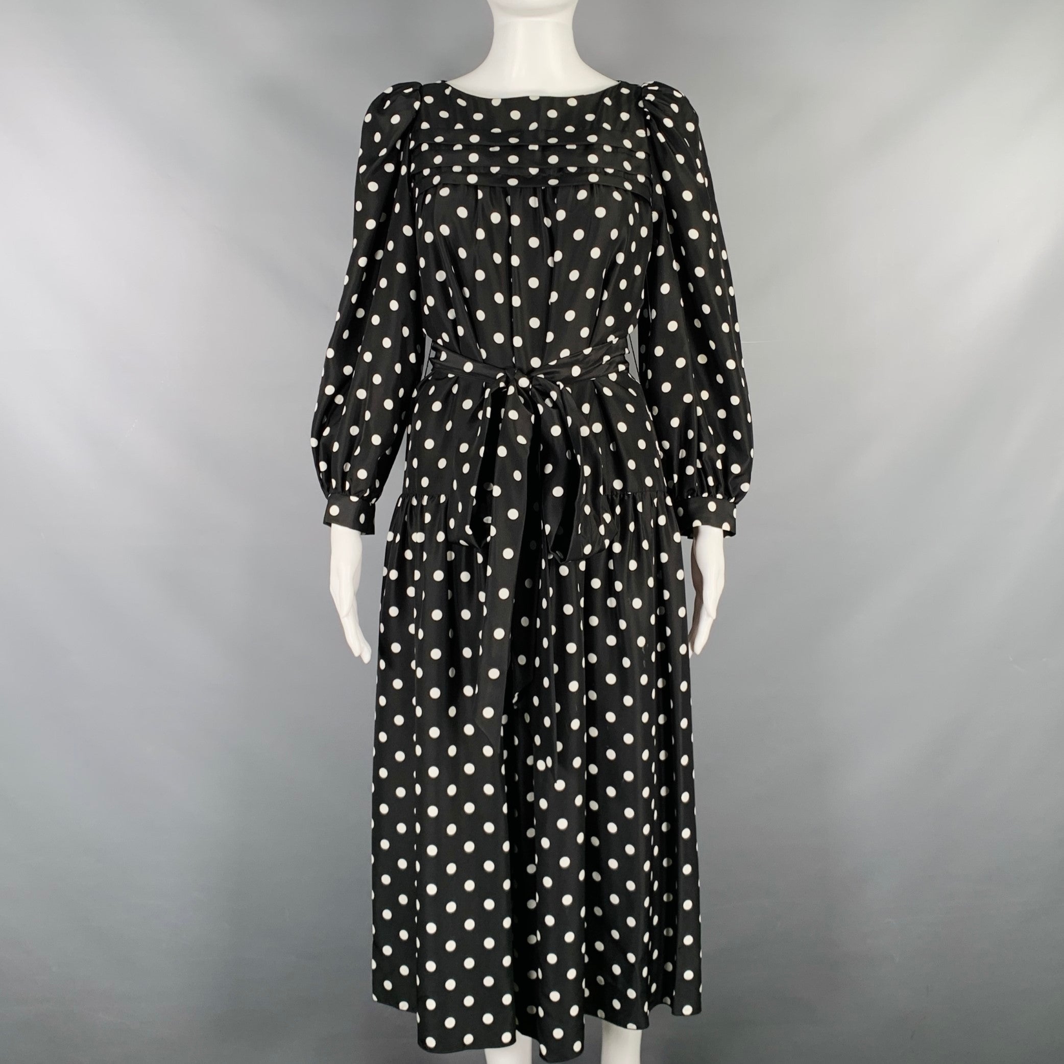 Marc Jacobs Women's Polka-Dot Print Silk Dress - Black - 2