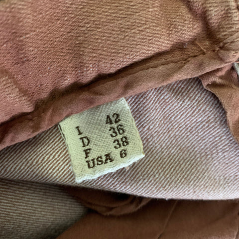 BRUNELLO CUCINELLI Size 6 Burnt Orange Cotton Tapered Casual Pants