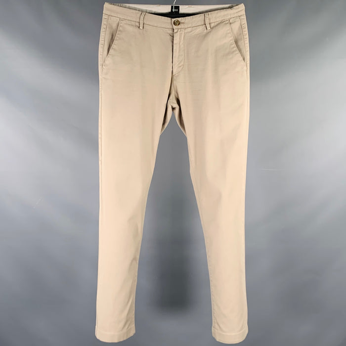 HUGO BOSS Size 30 Beige Cotton Blend Chino Casual Pants