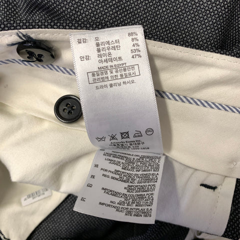 BROOKS BROTHERS Chest Size 42 Regular Grey Black Nailhead Wool Notch Lapel Suit
