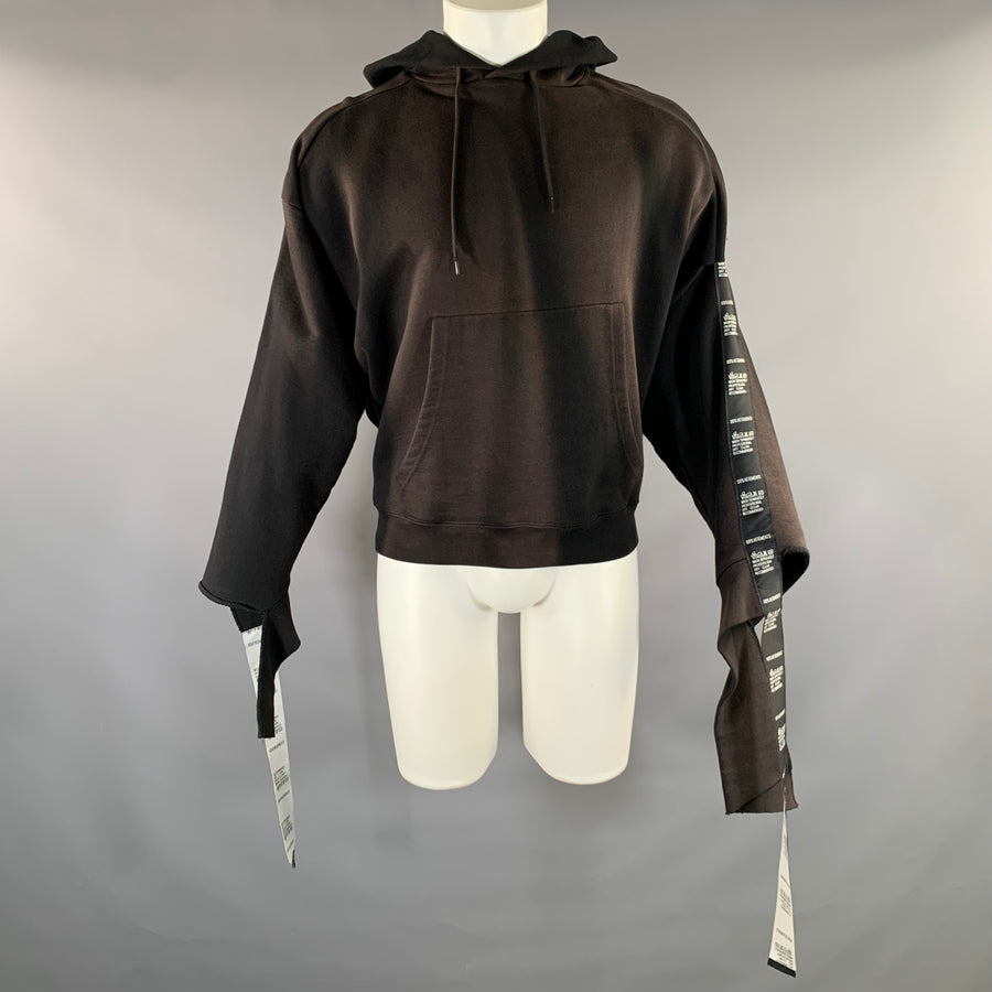 VETEMENTS S/S2018 Size M Black Distressed Hooded Sweater Womens