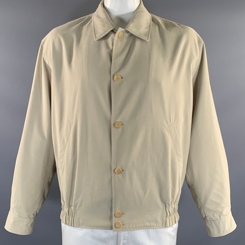 ERMENEGILDO ZEGNA Cream Acetate & Curpo Button Up Jacket