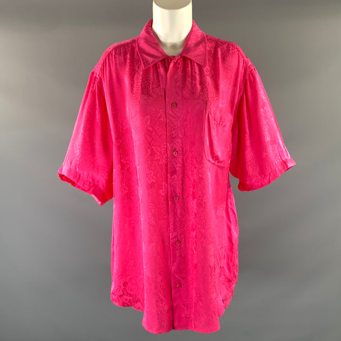 BALENCIAGA Size 34 Pink Viscose Jacquard Pajama Set