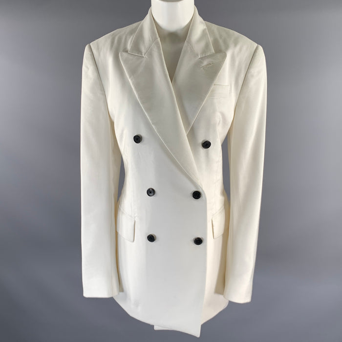 TOM FORD Size XS White Peak Lapel Double Breasted Blazer