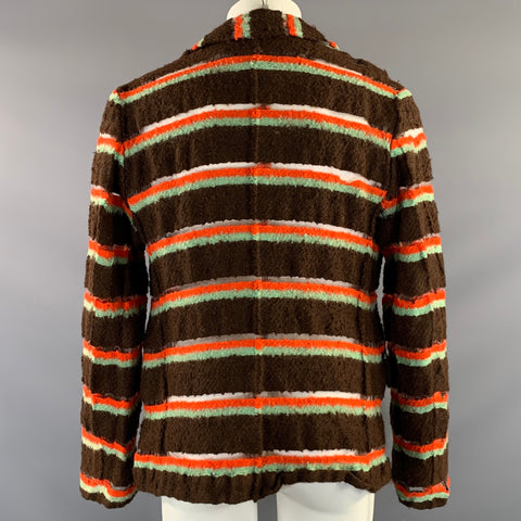 COMME des GARCONS HOMME PLUS AD2004 Size M Brown Orange & Green Streaks Jacket