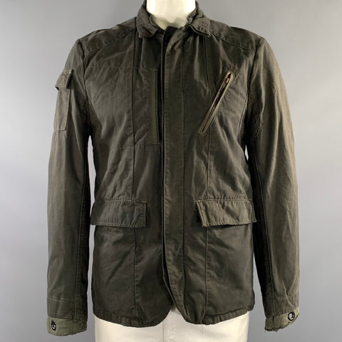 NICE COLLECTIVE Size XL Green Cotton Utility Jacket