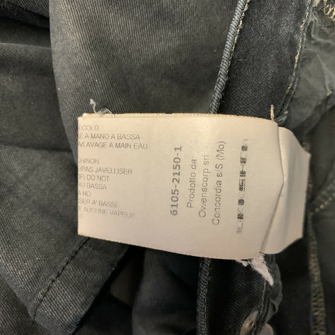 DRKSHDW Size 34 Black Cotton Blend Waxed Jeans