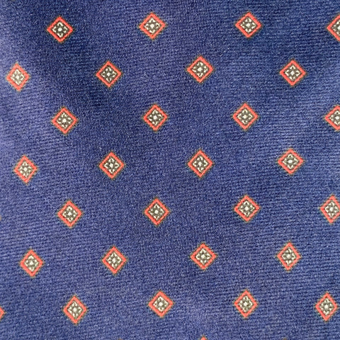 CHRISTIAN DIOR Navy Red Diamond Silk Tie