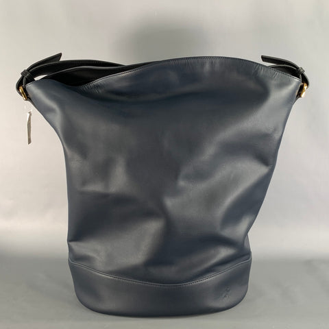 WANT LES ESSENTIELS DE LA VIE Navy Black Leather Bucket Bags