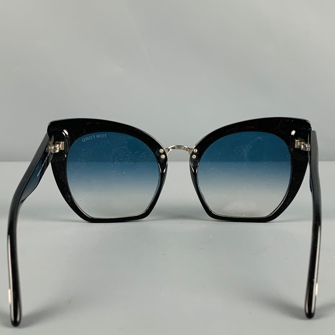 TOM FORD -Samantha-02- Black Ombre Acetate Cat Eye Sunglasses