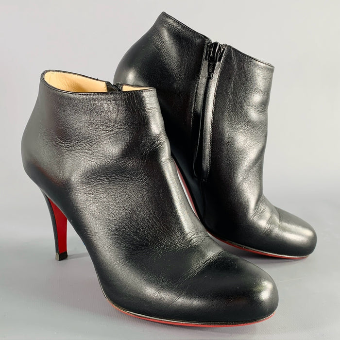 CHRISTIAN LOUBOUTIN Size 6 Black Side Zipper Stiletto Boots