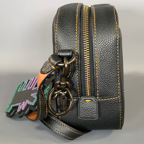 COACH SS2018 Black Brown Metallic Leather Shoulder Bag