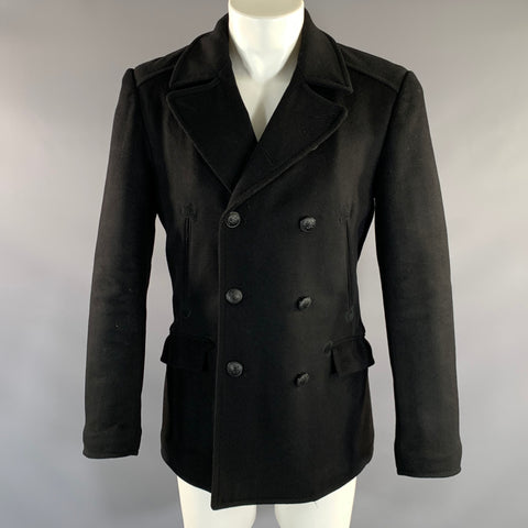 RAG & BONE Size 40 Black Wool Double Breasted Coat