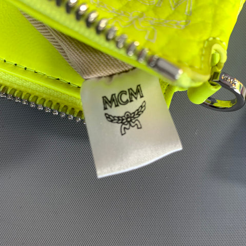 MCM SS2019 Pink Neon PVC Metallic Tote Bag