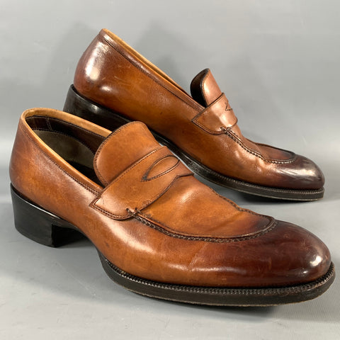 TOM FORD 2019 Size 8 Brown Leather Penny Loafers