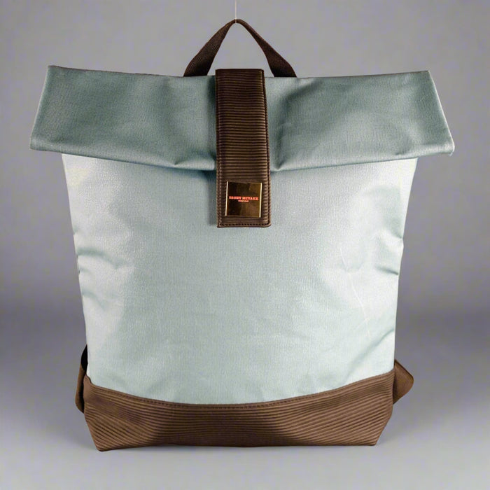 ISSEY MIYAKE Teal Black Cotton Blend Backpack