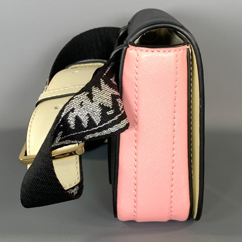 MARC JACOBS FW2018 Black Pink Leather Belt Bag