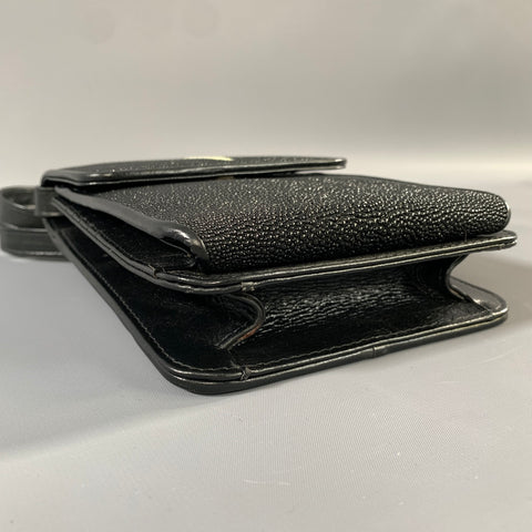 NO BRAND Black White Leather Cross Body Bag