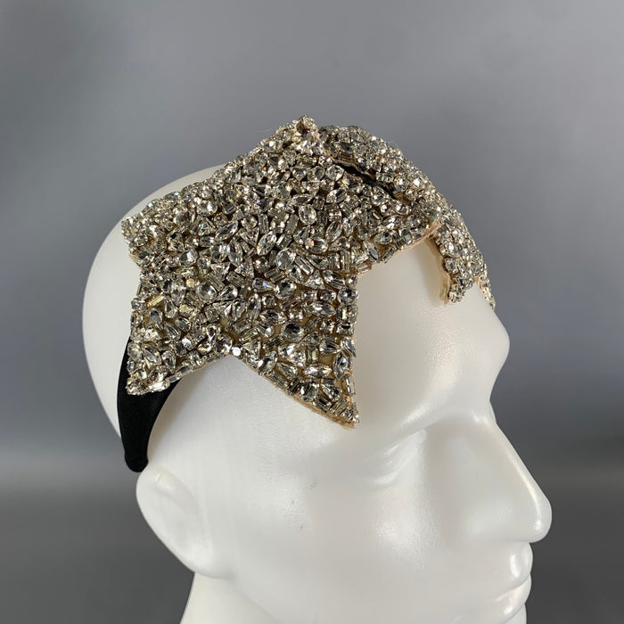 DOLCE & GABBANA Black Silver Rhinestones Tiara