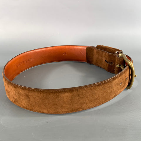 RALPH LAUREN Brown Leather Suede Belt