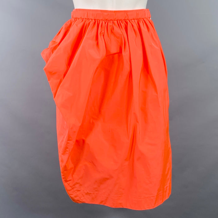 MARC by MARC JACOBS Size 6 Orange Polyester Ruffled Skirt