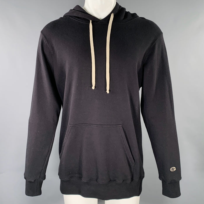 RICK OWENS Size S Black Cotton Polyester Hoodie Sweatshirt