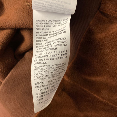GUCCI Size S Brown Yellow Cotton Blend Logo Hooded Pullover